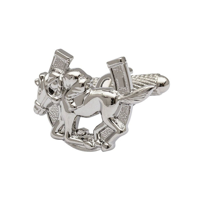 Cufflink Man Cufflinks Horse and Jockey Horseshoe Cufflinks