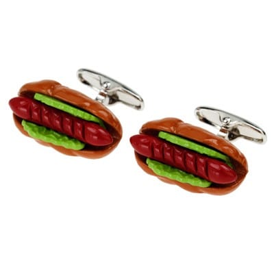 Cufflink Man Cufflinks Hot Dog Cufflinks