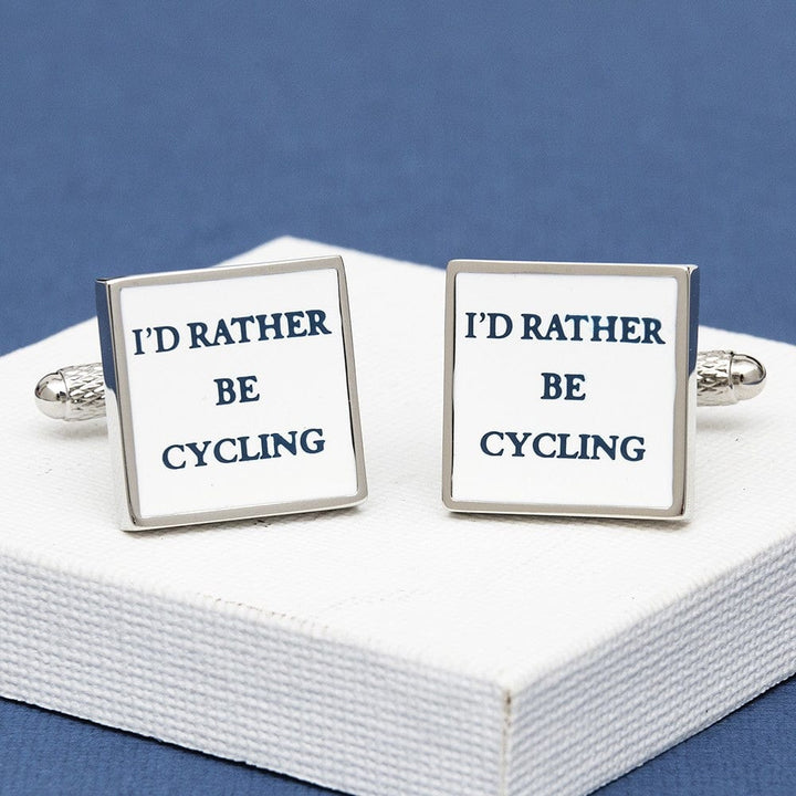 Cufflink Man Cufflinks I'd Rather Be Cycling Cufflinks