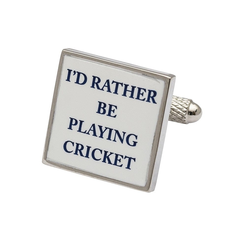 Cufflink Man Cufflinks I'd Rather Be Playing Cricket Cufflinks