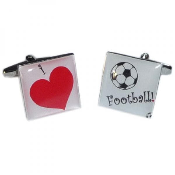 Cufflink Man Cufflinks I Love Football Cufflinks