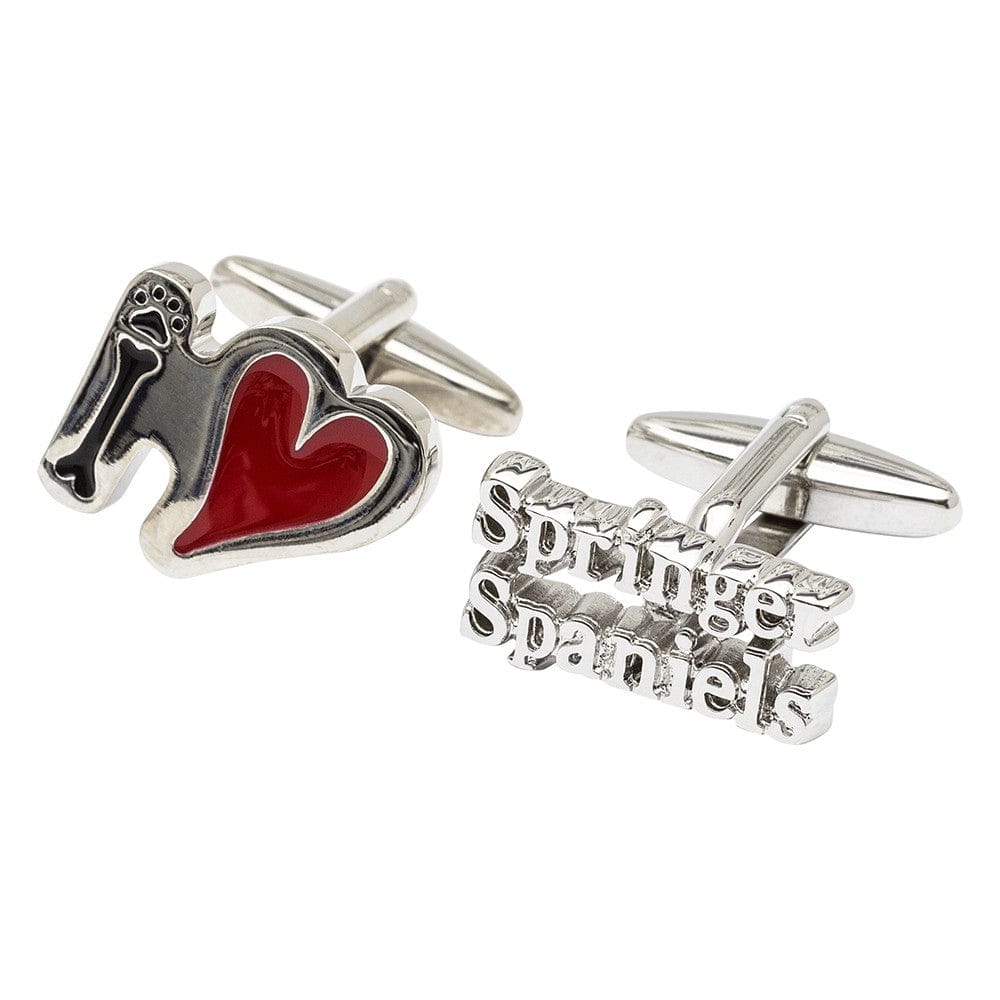 Cufflink Man Cufflinks I Love Springer Spaniel Dog Cufflinks