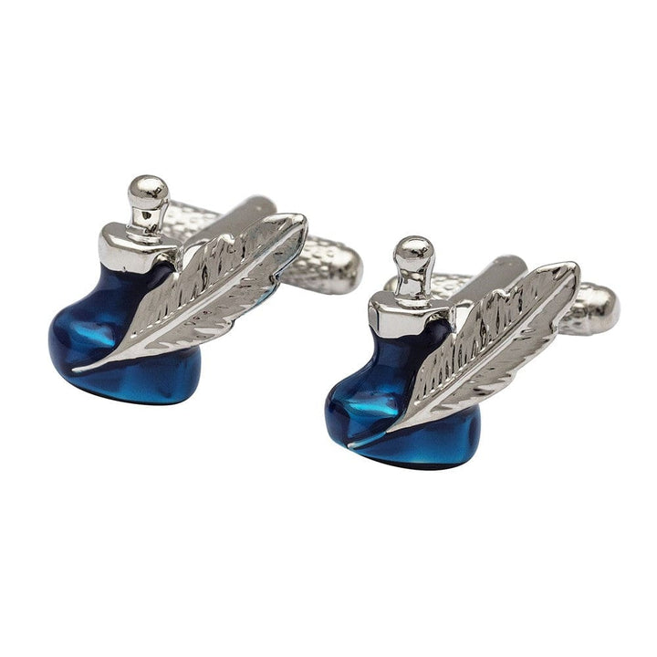 Cufflink Man Cufflinks Inkpot Quill Cufflinks