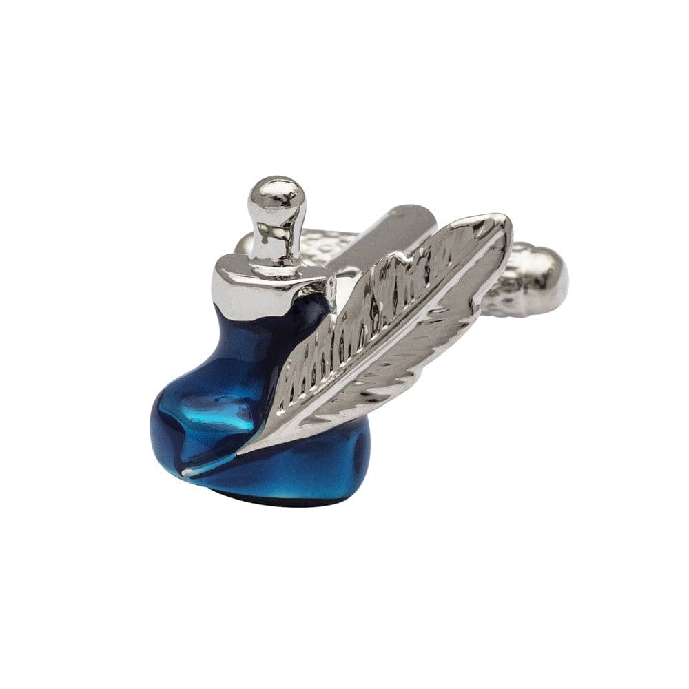 Cufflink Man Cufflinks Inkpot Quill Cufflinks