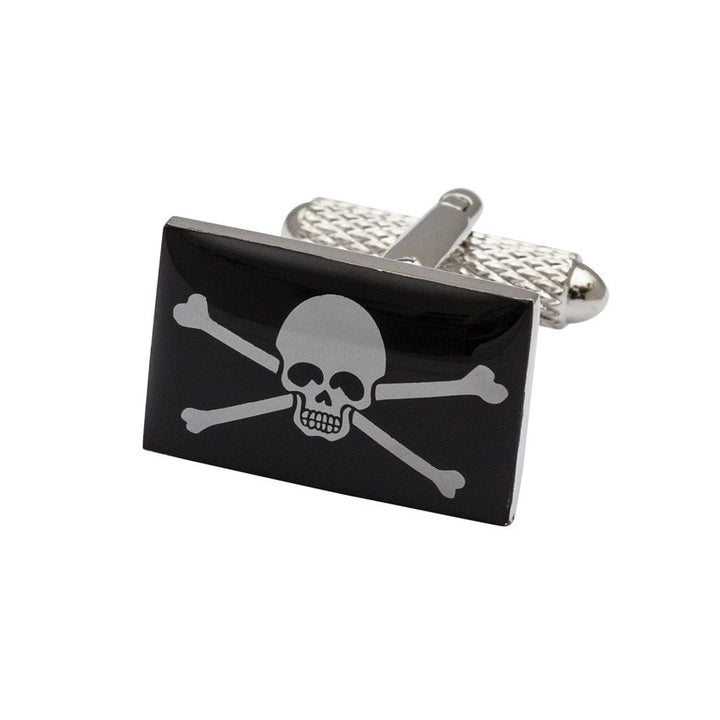 Cufflink Man Cufflinks Jolly Roger Flag Cufflinks - Skull and Cross Bones Cufflinks