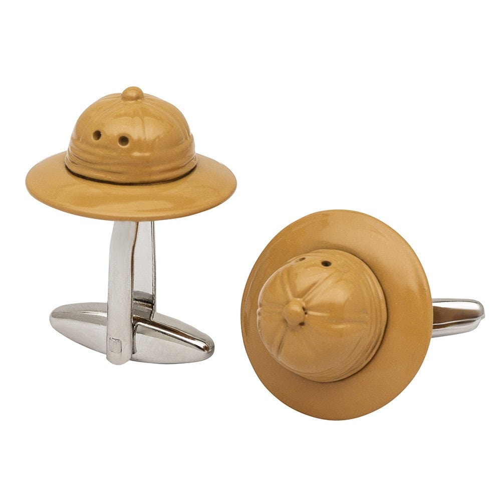 Cufflink Man Cufflinks Jungle Explorers Hat Pith Helmet Cufflinks