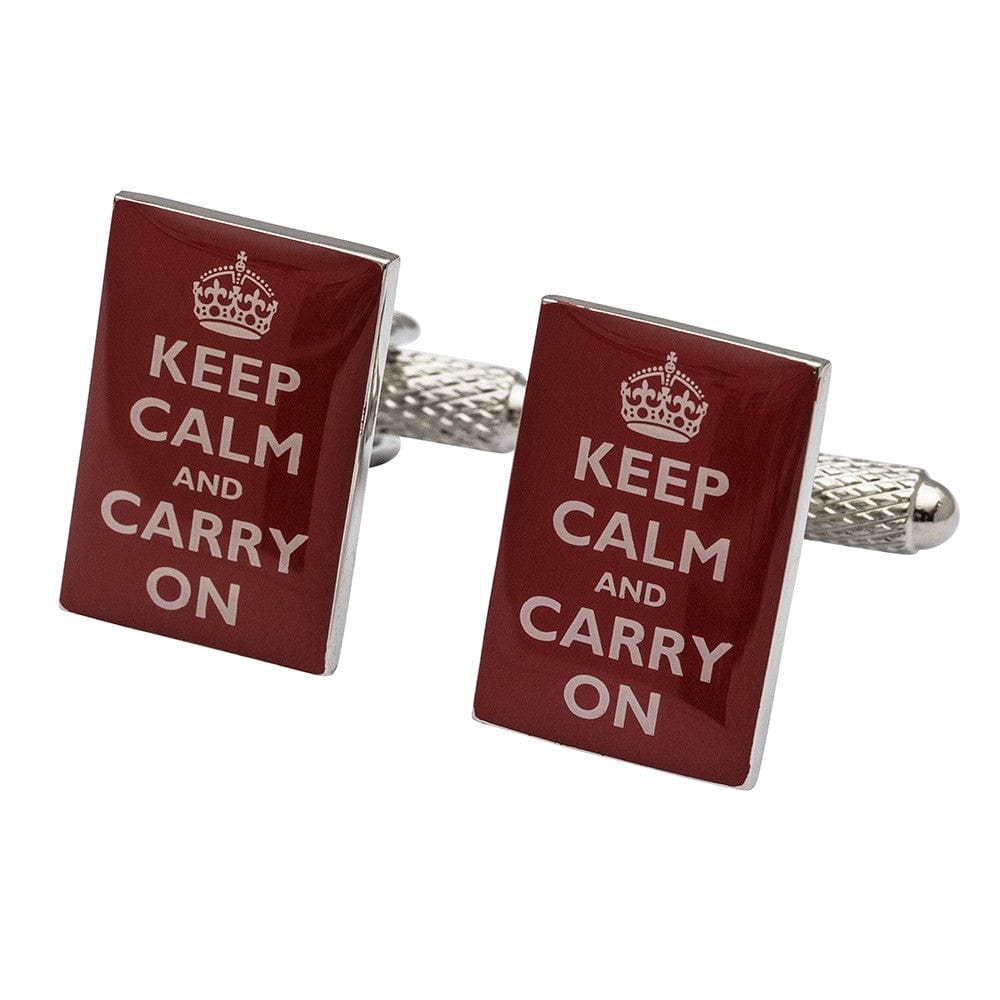 Cufflink Man Cufflinks Keep Calm and Carry On Cufflinks