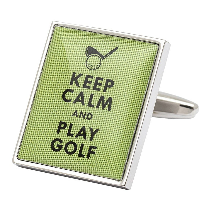 Cufflink Man Cufflinks Keep Calm and Play Golf Cufflinks