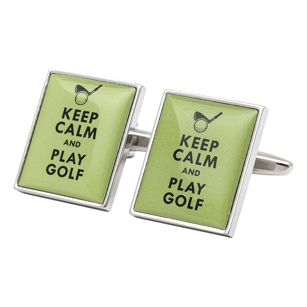 Cufflink Man Cufflinks Keep Calm and Play Golf Cufflinks