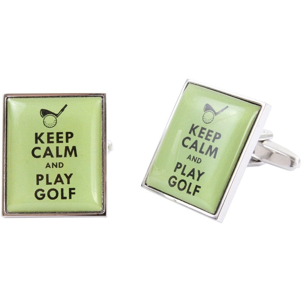 Cufflink Man Cufflinks Keep Calm and Play Golf Cufflinks