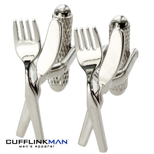 Cufflink Man Cufflinks Knife and Fork Cufflinks