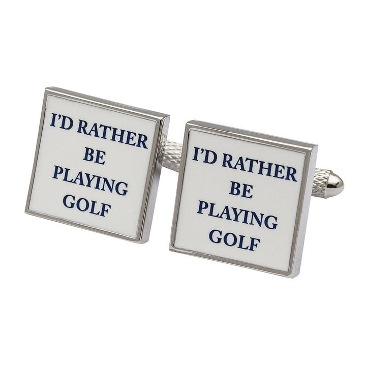 Cufflink Man Cufflinks l'd Rather Be Playing Golf Cufflinks