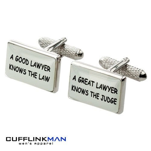 Cufflink Man Cufflinks Lawyer Cufflinks -  A Great Lawyer Knows The Judge Cufflinks