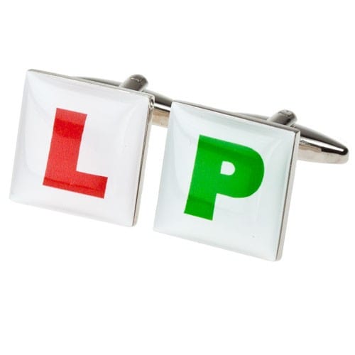 Cufflink Man Cufflinks Learner Driver Cufflinks - L Plate Cufflinks