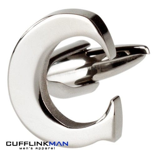 Cufflink Man Cufflinks Letter C Alphabet Cufflink