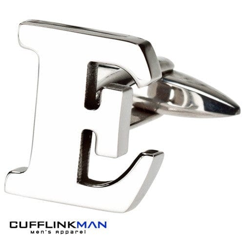 Cufflink Man Cufflinks Letter E Alphabet Cufflink