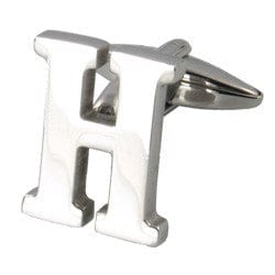 Cufflink Man Cufflinks Letter H Alphabet Cufflink