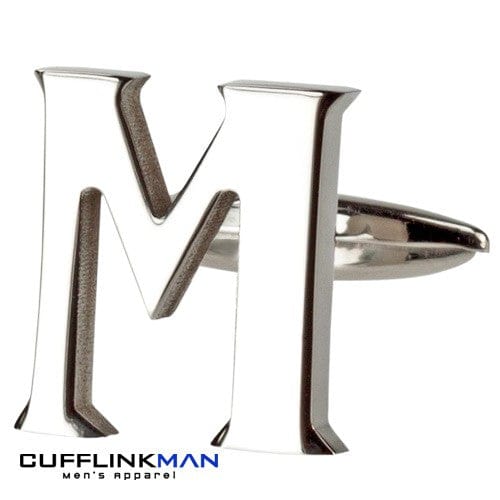 Cufflink Man Cufflinks Letter M Alphabet Cufflink