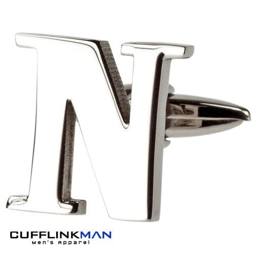 Cufflink Man Cufflinks Letter N Alphabet Cufflink