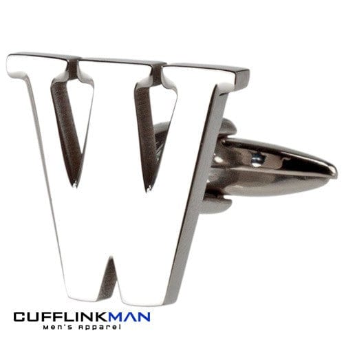 Cufflink Man Cufflinks Letter W Alphabet Cufflink