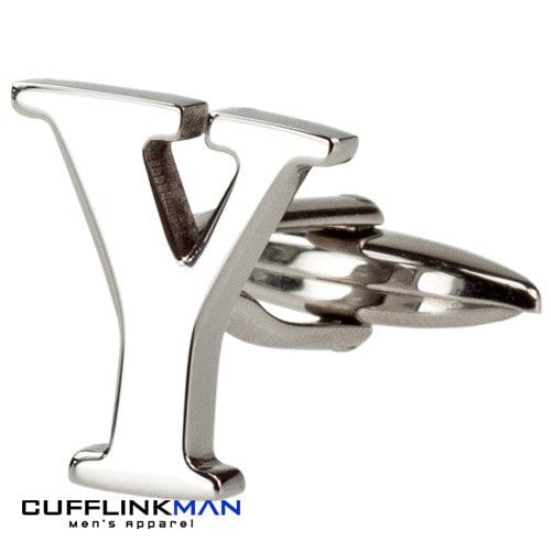 Cufflink Man Cufflinks Letter Y Alphabet Cufflink