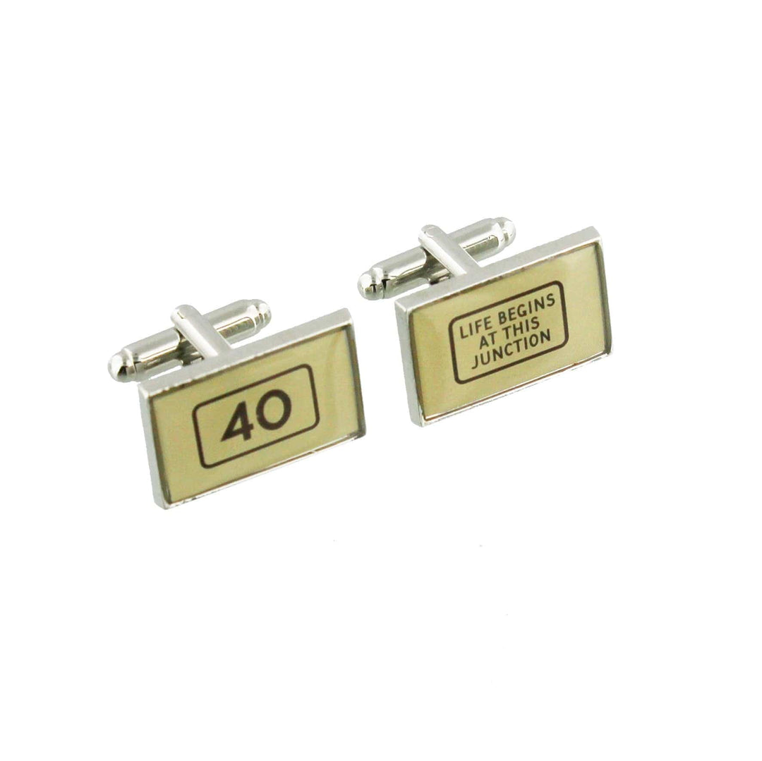 Cufflink Man Cufflinks Life Begins... - 40th Birthday - Cufflinks