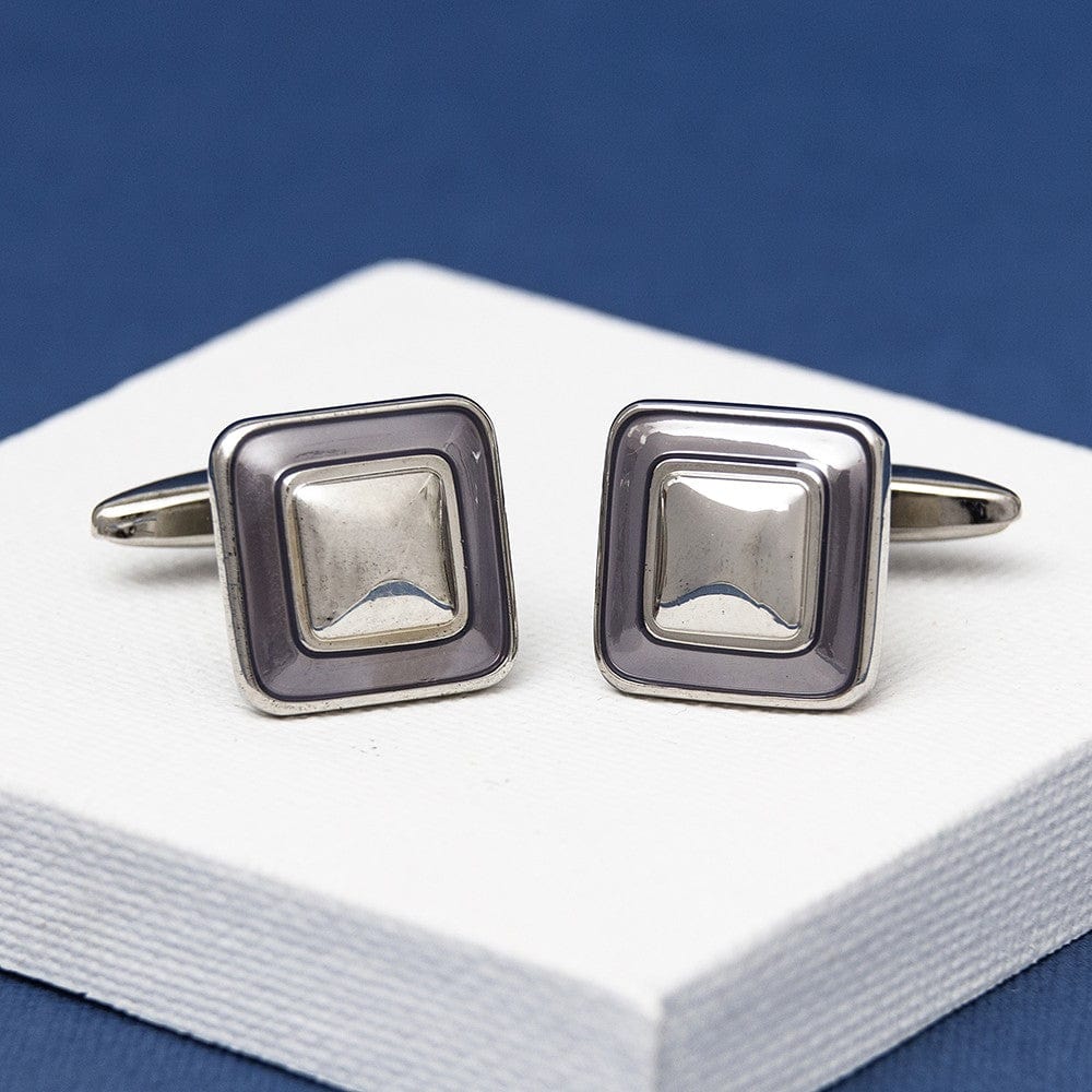 Cufflink Man Cufflinks Lilac Pyramid Cufflinks