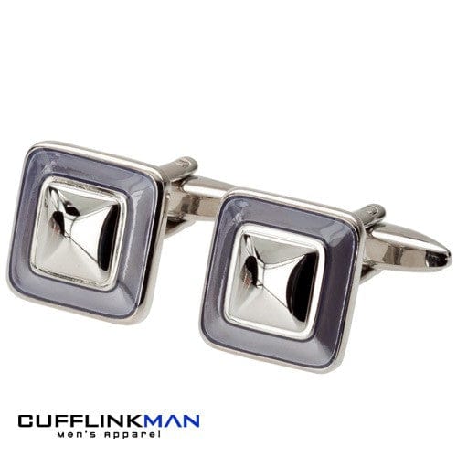 Cufflink Man Cufflinks Lilac Pyramid Cufflinks