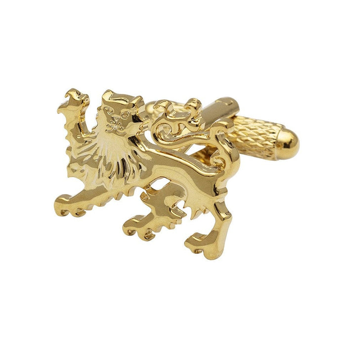 Cufflink Man Cufflinks Lion and Crown Cufflinks - Gold Edition