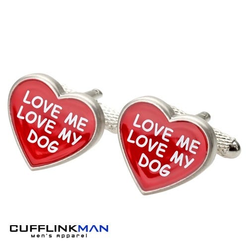 Cufflink Man Cufflinks Love Me Love My Dog - Cufflinks