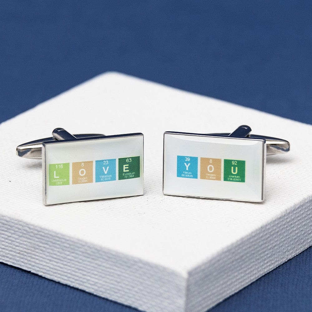 Cufflink Man Cufflinks Love You Cufflinks Chemical Table