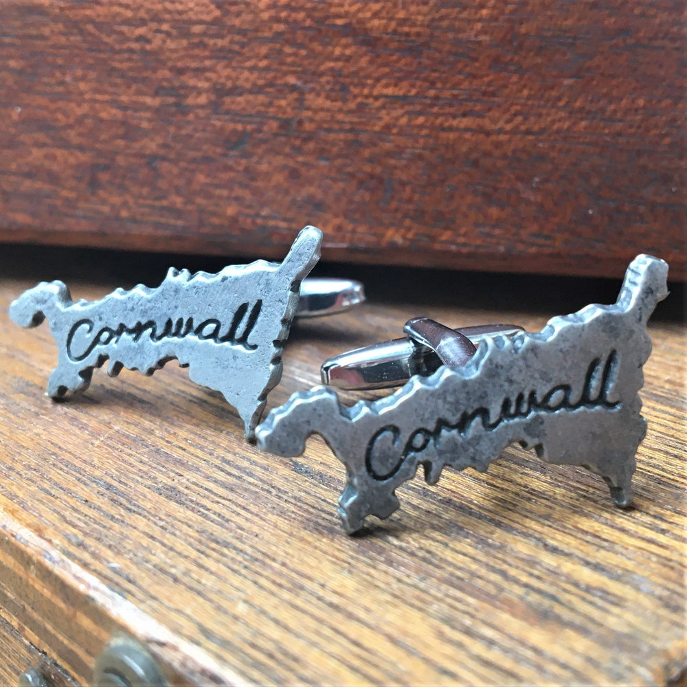 Cufflink Man Cufflinks Map of Cornwall Cufflinks