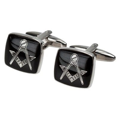 Cufflink Man Cufflinks Masonic Black Cufflinks