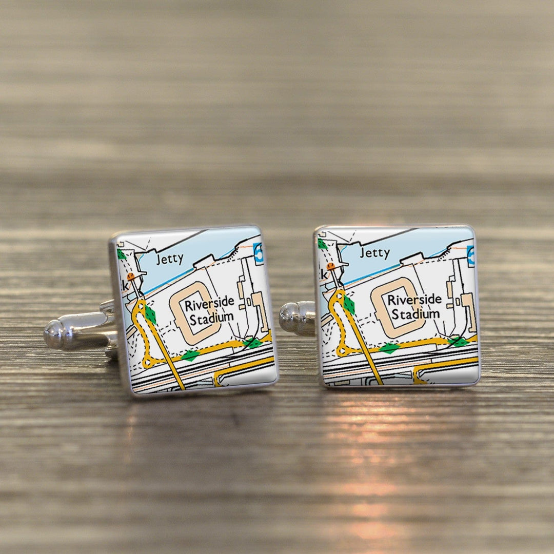 Cufflink Man Cufflinks Middlesbrough Football Cufflinks Riverside Stadium Map Cufflinks