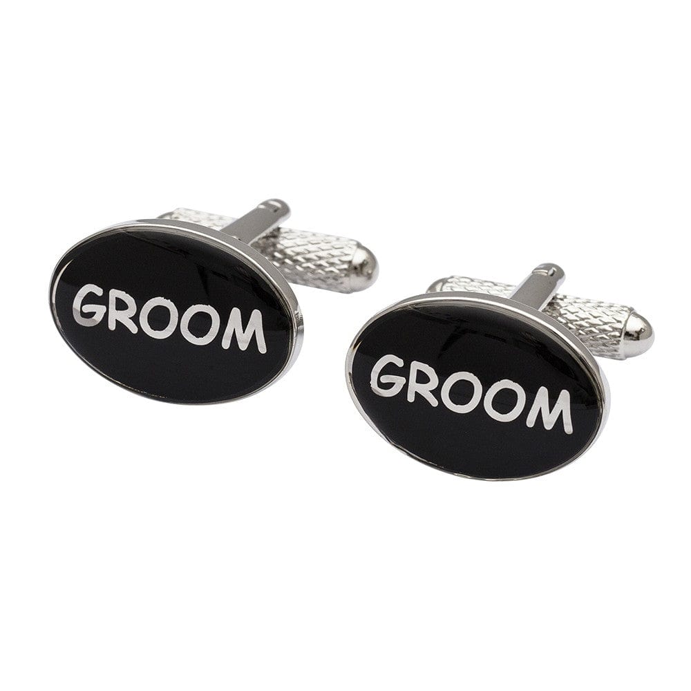 Cufflink Man Cufflinks Modern Oval - Groom Cufflinks