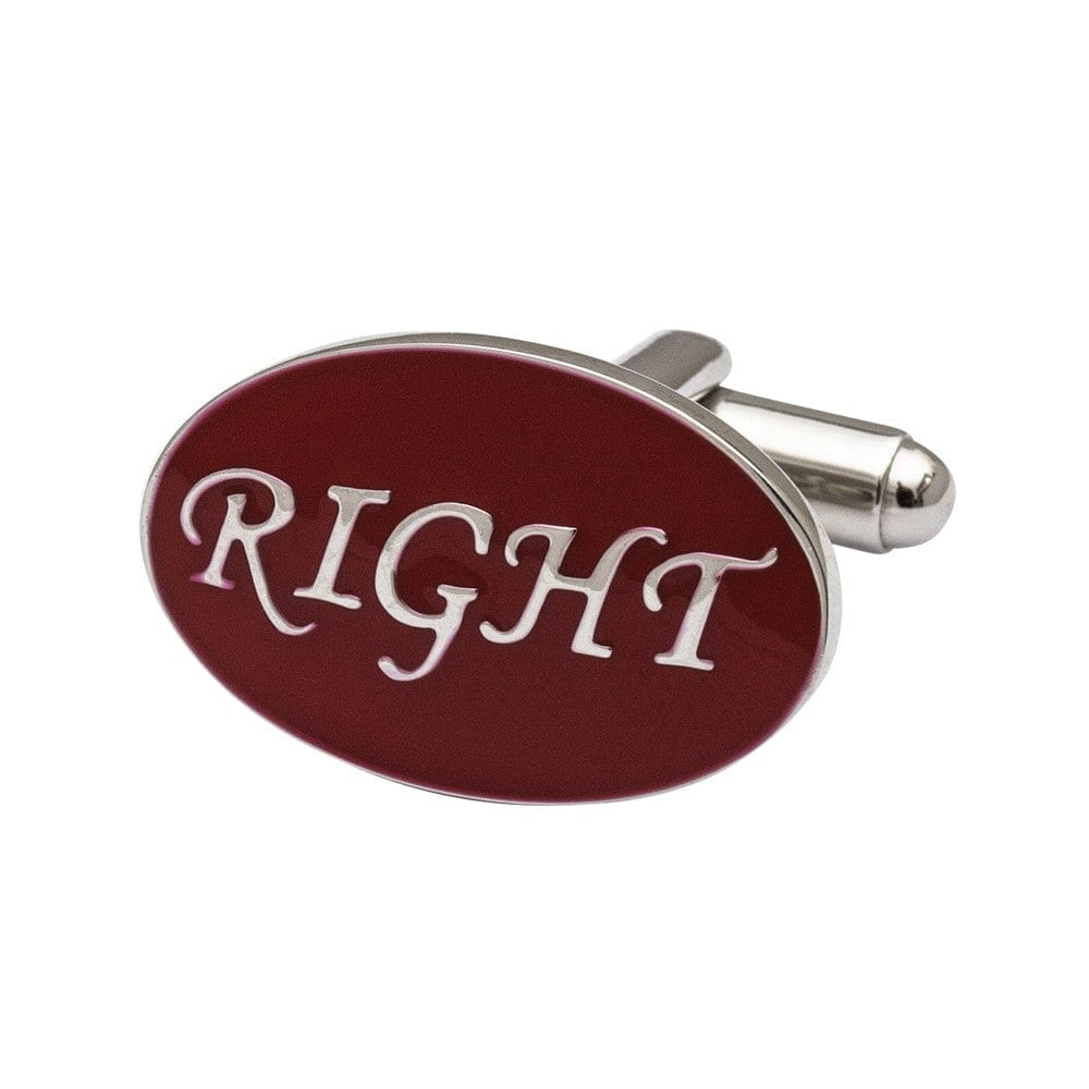 Cufflink Man Cufflinks Mr Right Cufflinks Oval Red