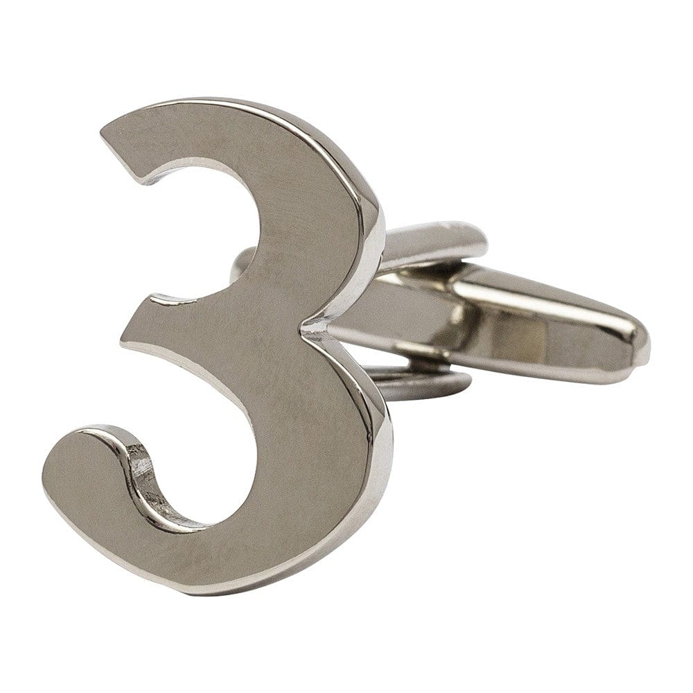 Cufflink Man Cufflinks Number 3 Cufflink - Numbers Cufflinks