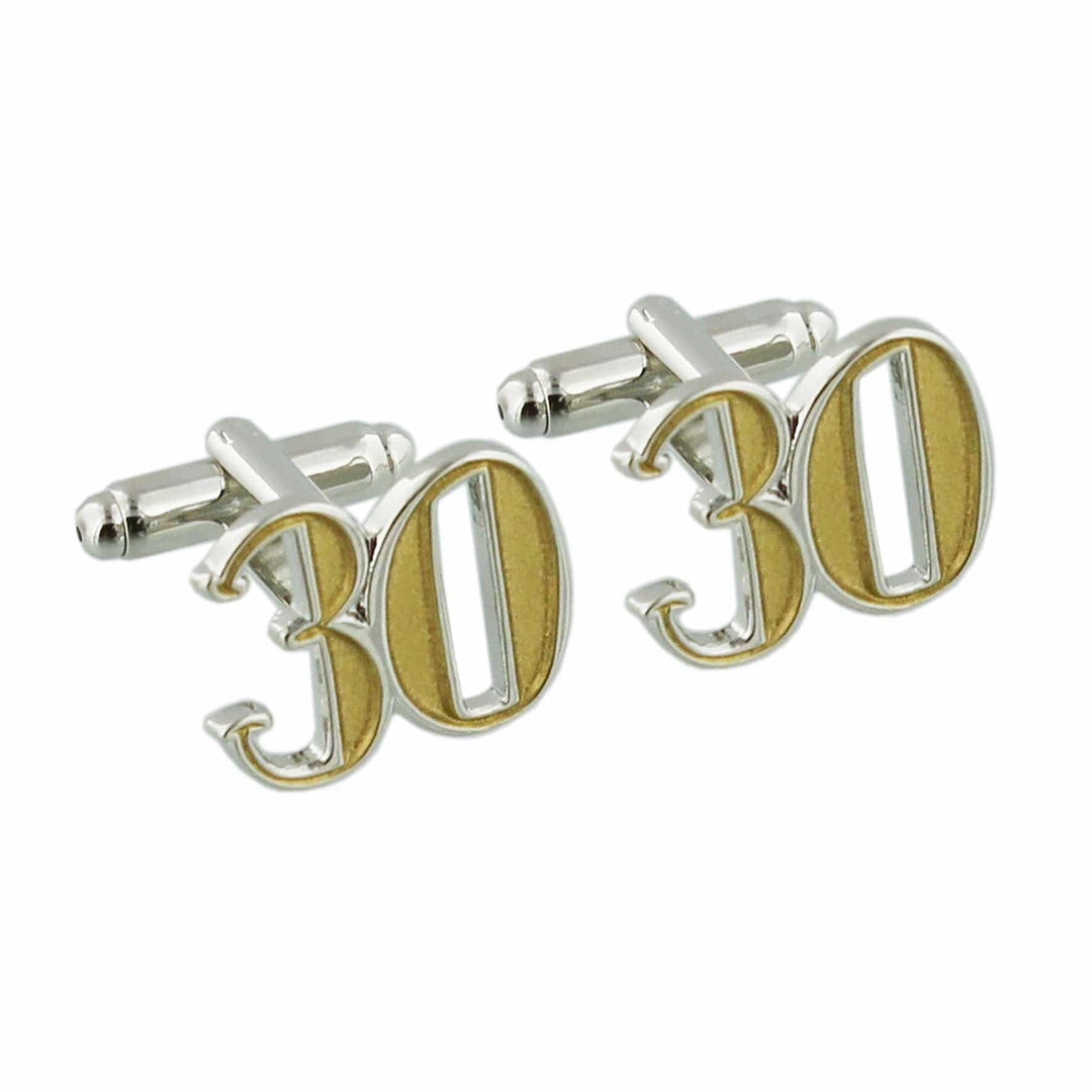 Cufflink Man Cufflinks Number 30 - 30th Birthday Cufflinks