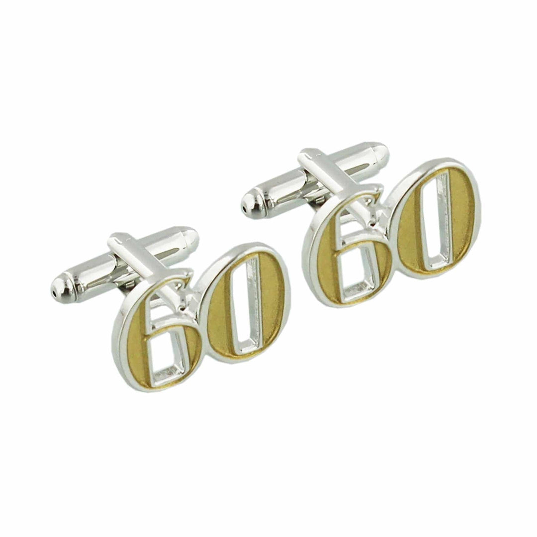 Cufflink Man Cufflinks Number 60 - 60th Birthday Cufflinks