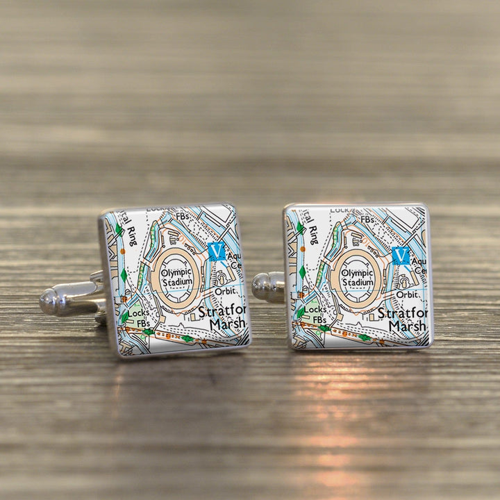 Cufflink Man Cufflinks Olympic Stadium Map Cufflinks