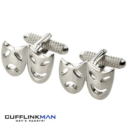 Cufflink Man Cufflinks Open Theatrical Masks Cufflinks