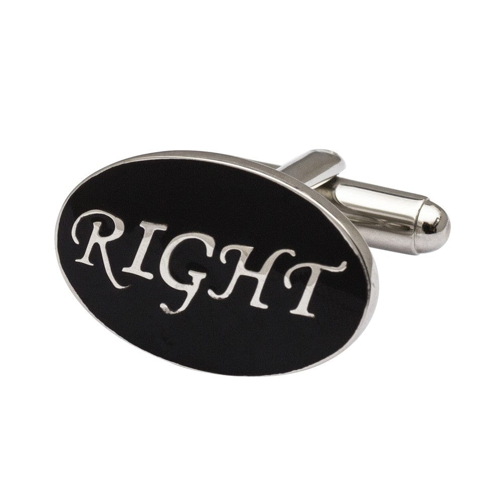 Cufflink Man Cufflinks Oval Black Mr Right Wedding Cufflinks