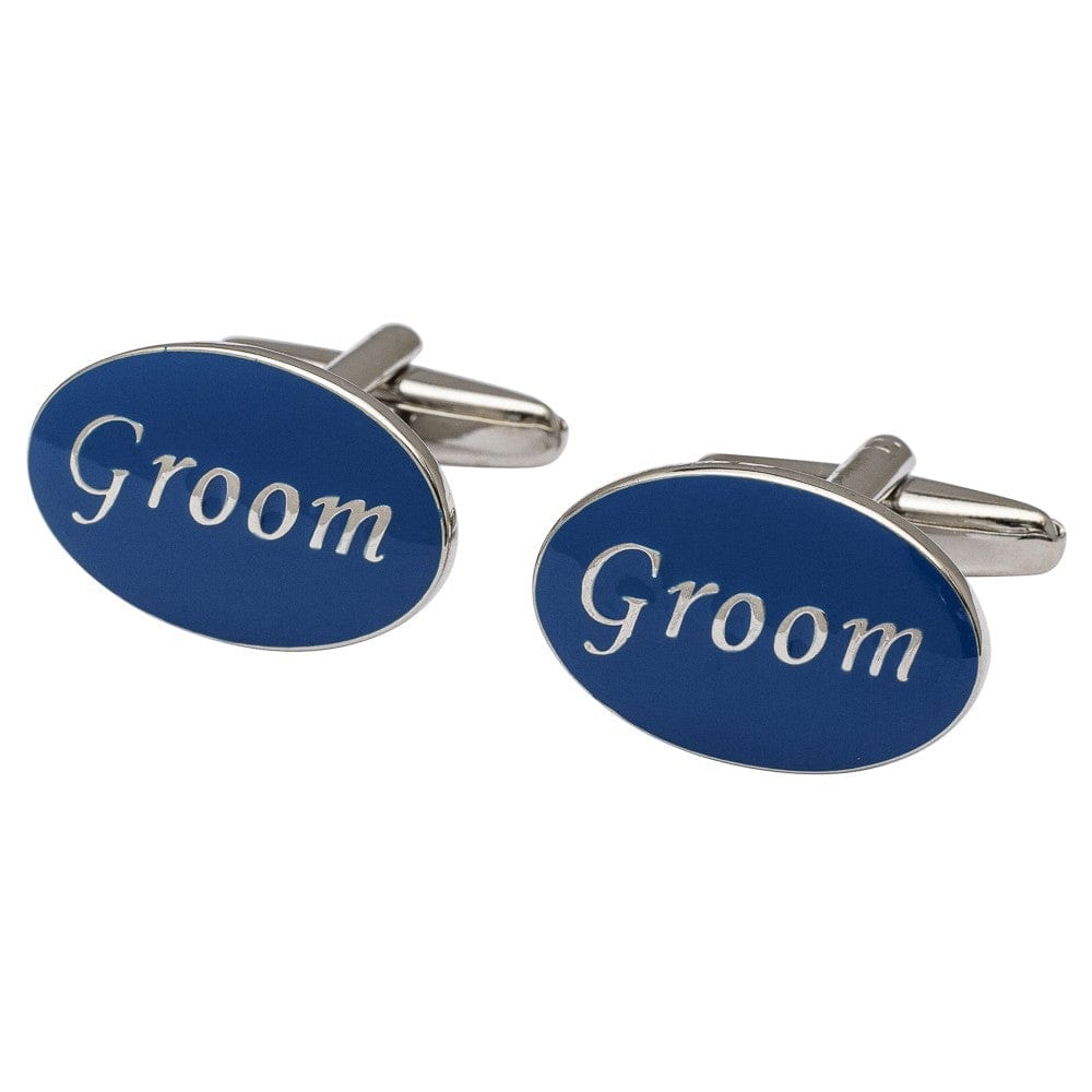 Cufflink Man Cufflinks Oval Blue Groom Wedding Cufflinks