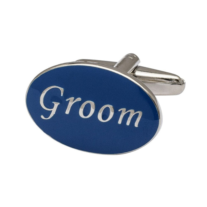 Cufflink Man Cufflinks Oval Blue Groom Wedding Cufflinks