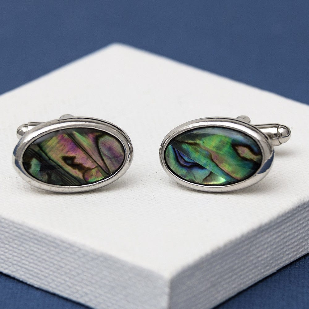 Cufflink Man Cufflinks Oval Paua Shell cufflinks