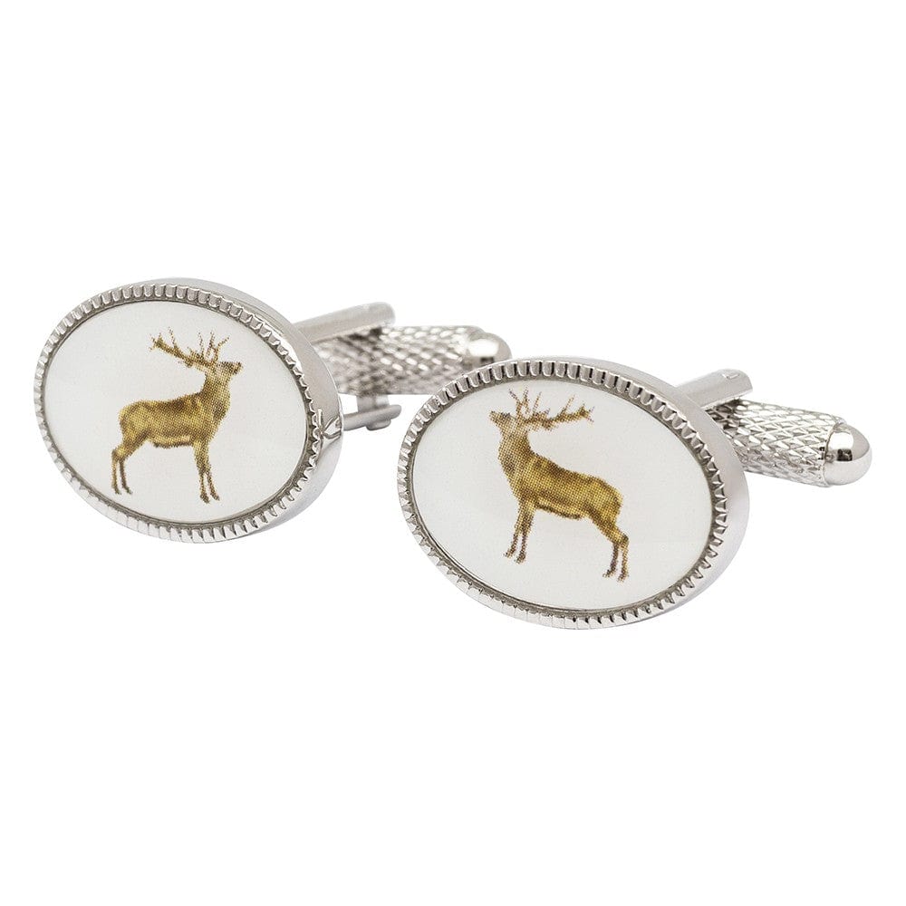 Cufflink Man Cufflinks Oval Stag Cufflinks