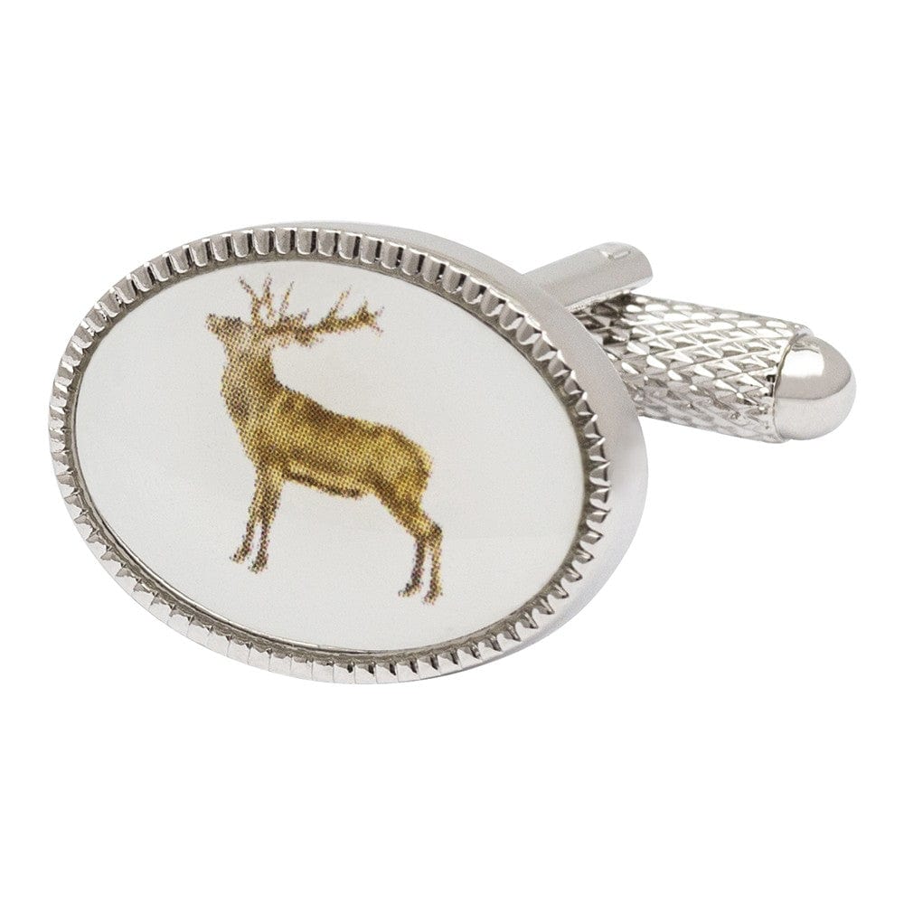 Cufflink Man Cufflinks Oval Stag Cufflinks