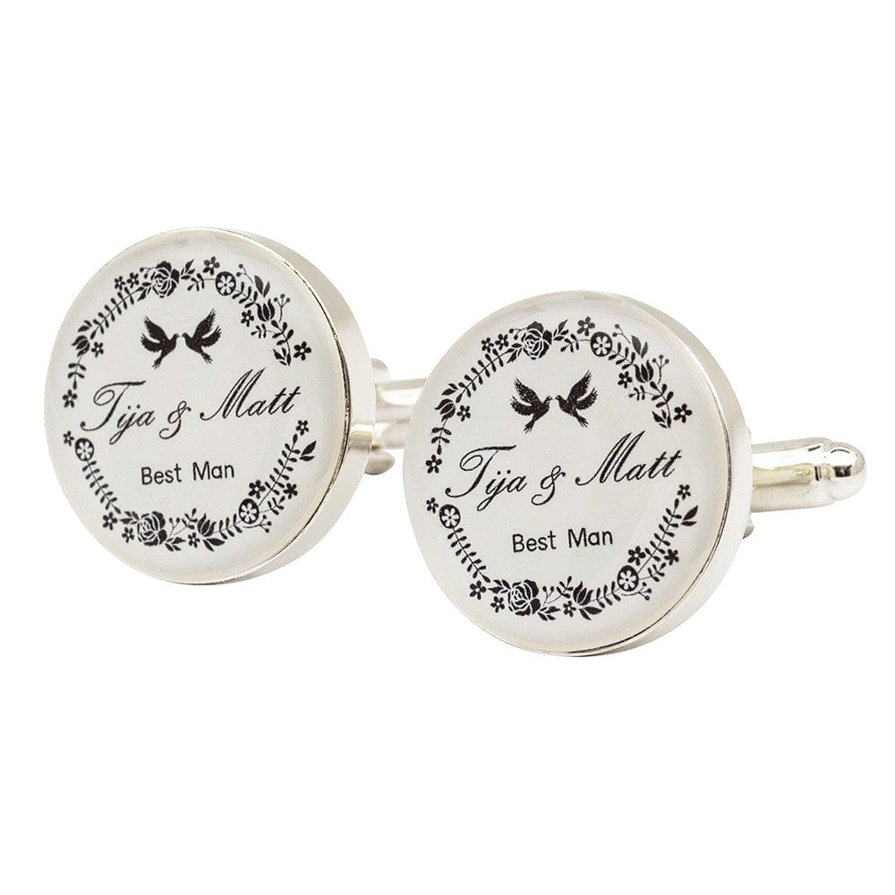 Cufflink Man Cufflinks - Personalised Any Design Logo Cufflinks - Personalised Image On Round Cufflinks