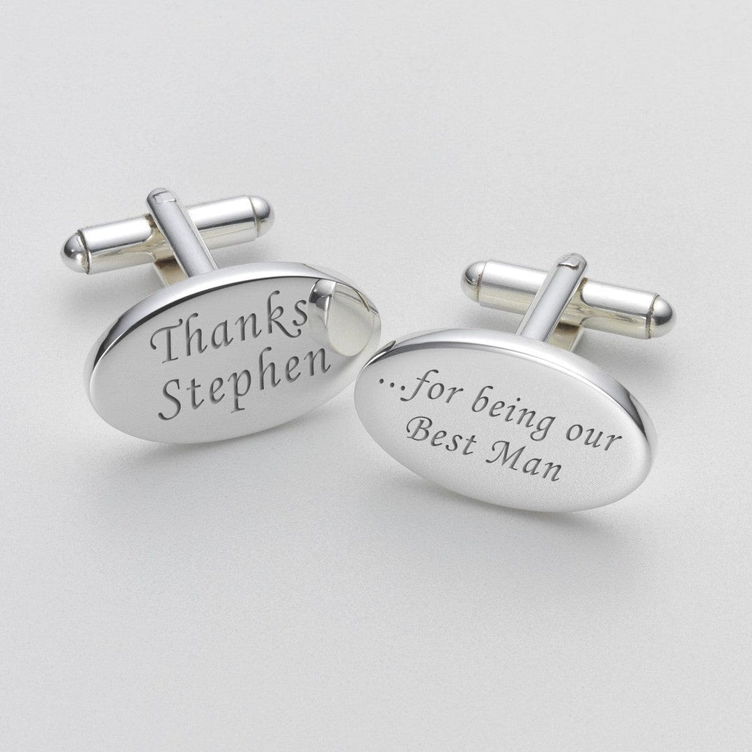 Cufflink Man Cufflinks - Personalised Best Man 'Thank You' - Personalise Engraved Cufflinks