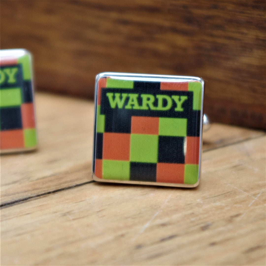 Cufflink Man Cufflinks - Personalised Company Logo Cufflinks with Silver Finish (Square or Round)